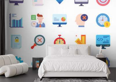 Set of Business Presentation icons. Vector Illustration. Wall mural