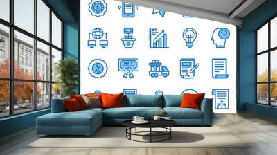 Set of SEO & Marketing icons in Two Color style. Two Color Icons symbol collection. Wall mural