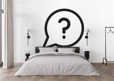 Question mark icon vector. Help sign Wall mural