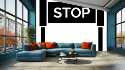 stop, board, banner, stop sign Icon Wall mural