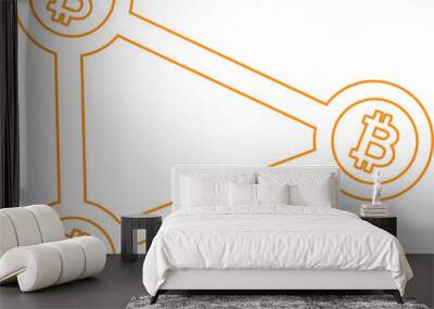 Bitcoin icon sign design Wall mural