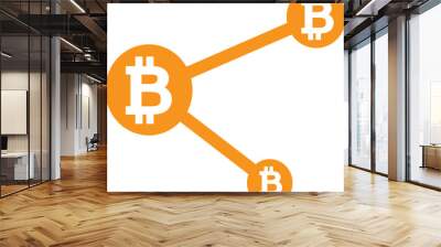 Bitcoin icon sign design Wall mural