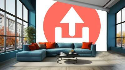 simple arrow sign icon Wall mural