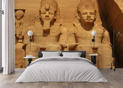 the magnificent temple of pharaoh ramses ii in abu simbel, egypt Wall mural