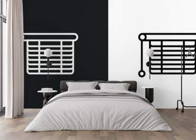 blind line icon in white and black colors. blind flat vector icon from blind collection for web, mobile apps and ui. Wall mural