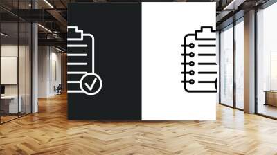 summary line icon in white and black colors. summary flat vector icon from summary collection for web, mobile apps and ui. Wall mural