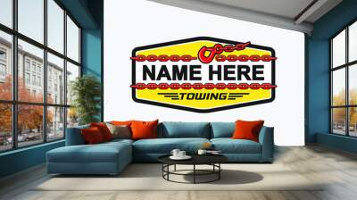 logo template for towing service. Wall mural