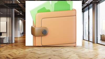 Wallet 3D Icon Wall mural