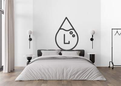 Liter colored icon set Wall mural