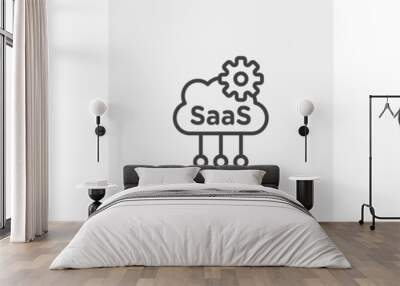 Saas colored icon set Wall mural