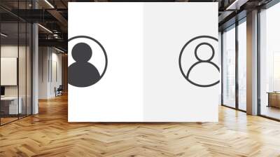 User Profile and Online Presence Icons. Social Avatar and Account Representation Symbols. Wall mural