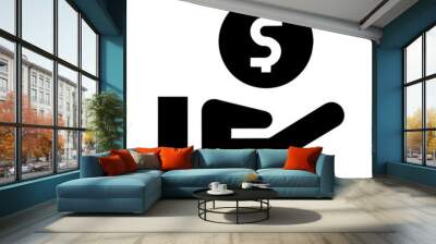 dollar sign icon	 Wall mural