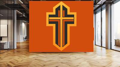 Iconic Christian Cross Symbol Wall mural