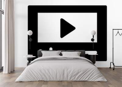 video player icon	 Wall mural