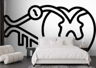 Ventral Root Icon Wall mural