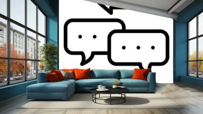 2 ways contact communication icon Wall mural