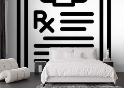 prescription document icon Wall mural