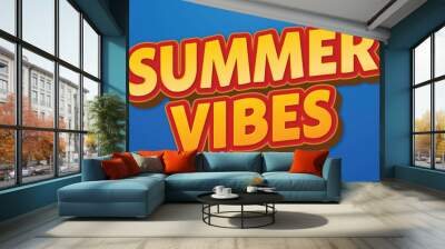 summer vibes editable text effect template Wall mural