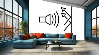 Sound proof icon in flat style. Sound resistance symbol for your web site design, logo, app, UI Vector EPS 10. Wall mural