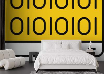 Binary Code Icon Wall mural