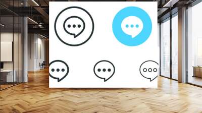 comment icon speech bubble symbol Chat message icons - talk message Bubble chat icon Wall mural