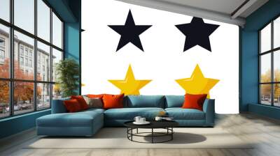 favorite star icon rating symbol reward rating mark icons. yellow stars vector icon Wall mural