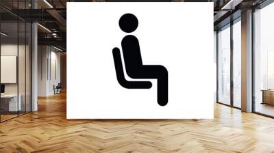 man Sitting icon symbol Wall mural