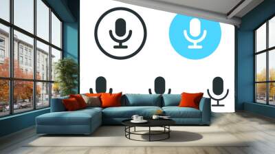 microphone mic icon, voice icon symbol Wall mural