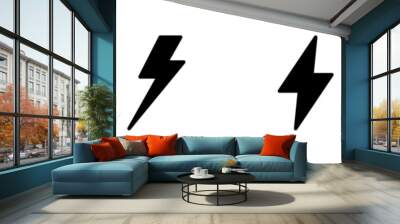 thunder bolt flash icon, flash lightning bolt icon - Electric power icon symbol - Power energy icon sign in filled, thin, line, outline and stroke style for apps and website Wall mural