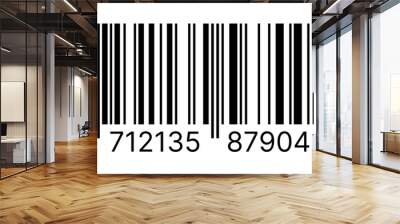 Barcode vector isolated on white background. Wall mural