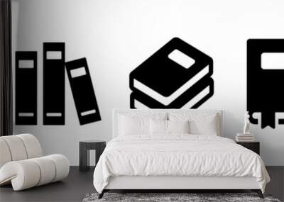 Book icon collection isolated on white background. Wall mural