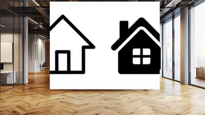 House icons set. Vector illustration Wall mural