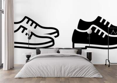 Leather derby shoe or man footwear icon vector illustration. Wall mural