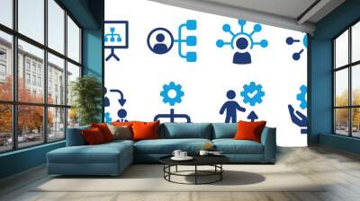 Project management icon vector set. Development and productivity symbol collection. Wall mural