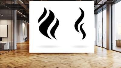 Smoke icon vector set. Steam symbol illustration. Wall mural