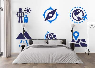 travel icon set. tour tourism symbol vector illustration. Wall mural