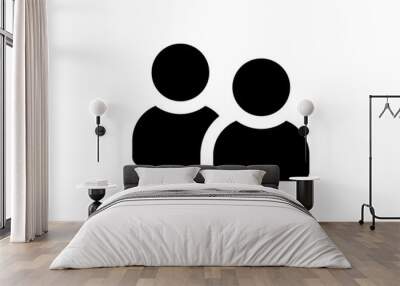 User group icon in black design Wall mural