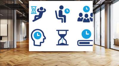 Waiting icon vector set. Wait time symbol collection. Wall mural