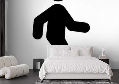 Walking Man Vector Icon Wall mural