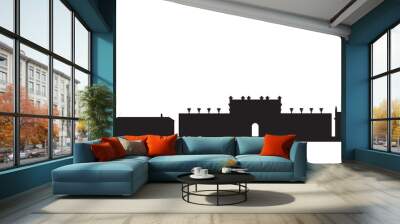 France, Nancy city skyline isolated vector illustration. France, Nancy travel cityscape with landmarks Wall mural