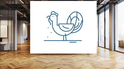 Turkey line concept icon. Turkey flat  vector website sign, outline symbol, illustration. Wall mural