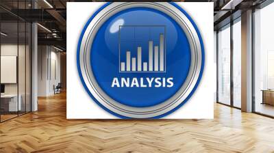 Data analysis circular icon on white background Wall mural