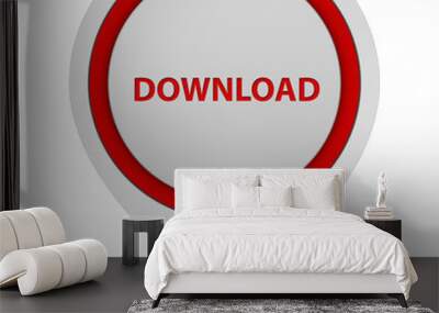 download pointer icon on white background Wall mural