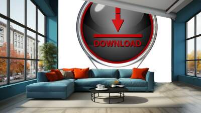 download pointer icon on white background Wall mural