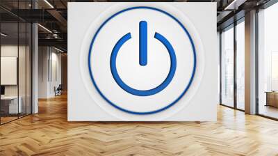 power circular icon on white background Wall mural