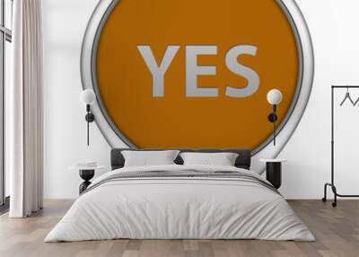 yes pointer icon on white background Wall mural