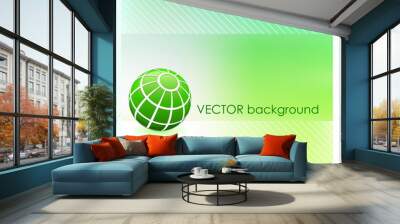 Globe on Vector Background Wall mural