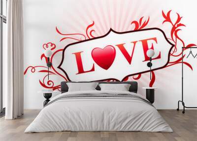 Valentine's Day Love Background Wall mural