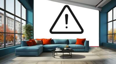 Warning icon vector. Simple warning sign in modern design style for web site and mobile app. EPS10 Wall mural