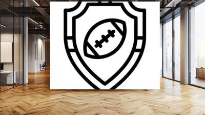 Rugby Badge vector icon illustration of Rugby iconset. Wall mural